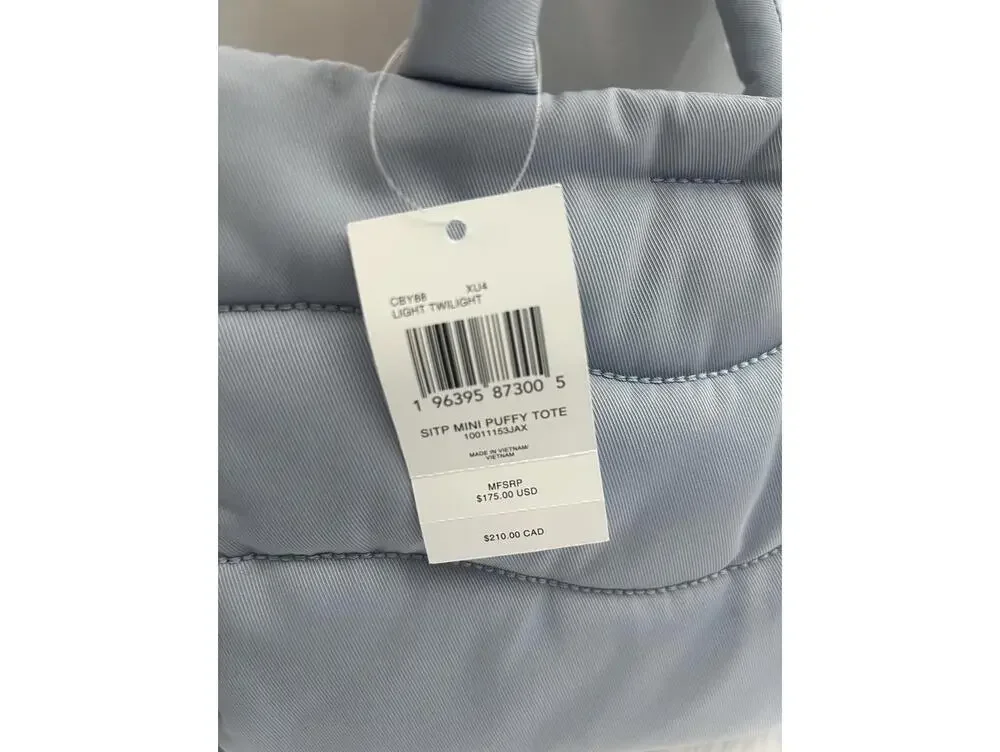Coachtopia Light Blue Quilted Tote Bag with Adjustable Strap - Picture 4 of 7
